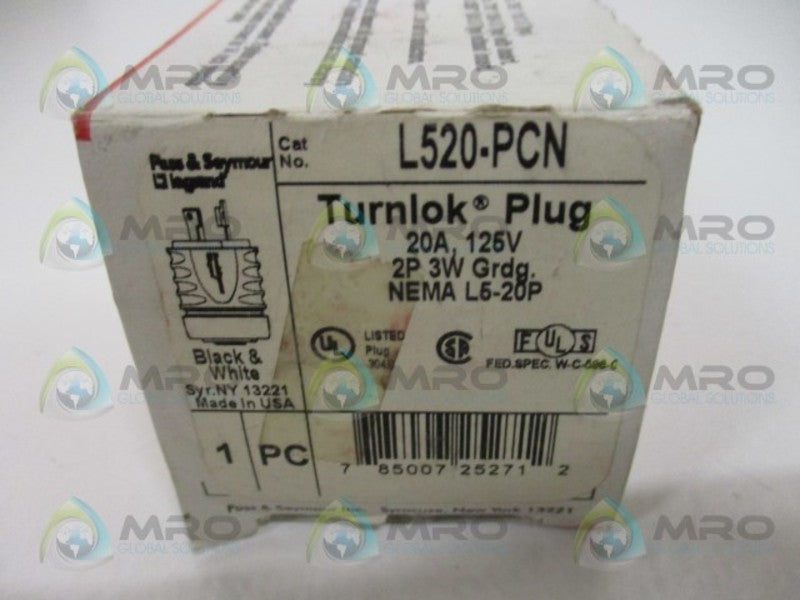 PASS & SEYMOUR TURNLOK L520-PCN PLUG NSMP