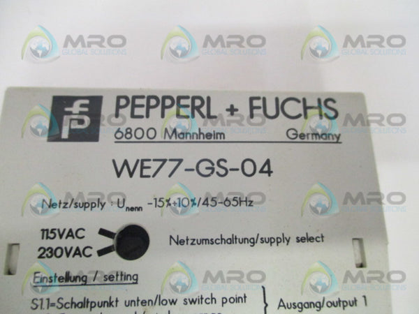 PEPPERL+FUCHS 17443 WE77-GS-04 TRIP AMFLIFIER NSMP