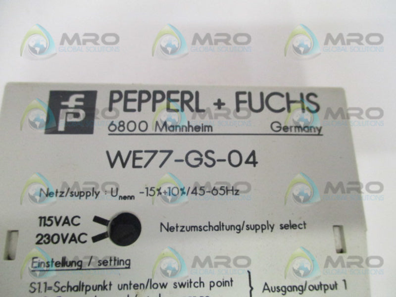 PEPPERL+FUCHS 17443 WE77-GS-04 TRIP AMFLIFIER NSMP