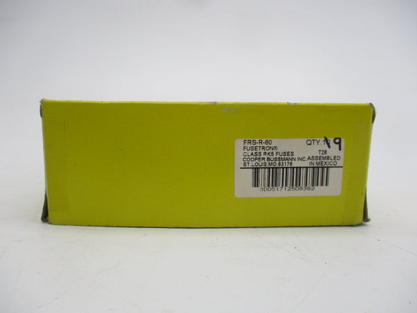 BUSSMANN FRS-R-60 600VAC 60A (PKG OF 9) ( (YL/BLK) NSMP