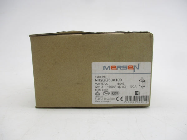 MERSEN NH2GG50V100 500V 100A (PKG OF 3) NSMP