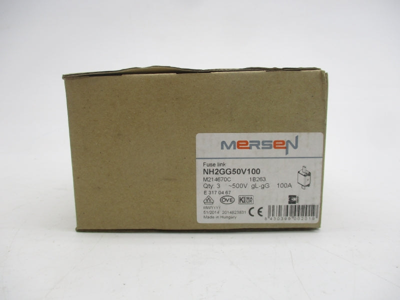 MERSEN NH2GG50V100 500V 100A (PKG OF 3) NSMP