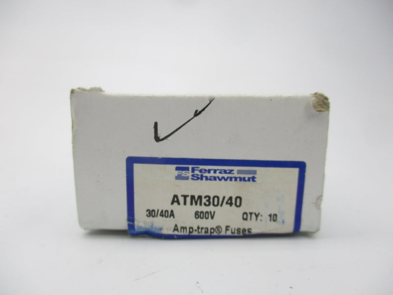 FERRAZ SHAWMUT ATM30/40 600VAC 30/40A (PKG OF 10) (WH/OR) NSMP