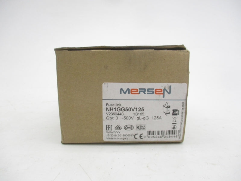MERSEN NH1GG50V125 500V 125A (PKG OF 3) NSMP