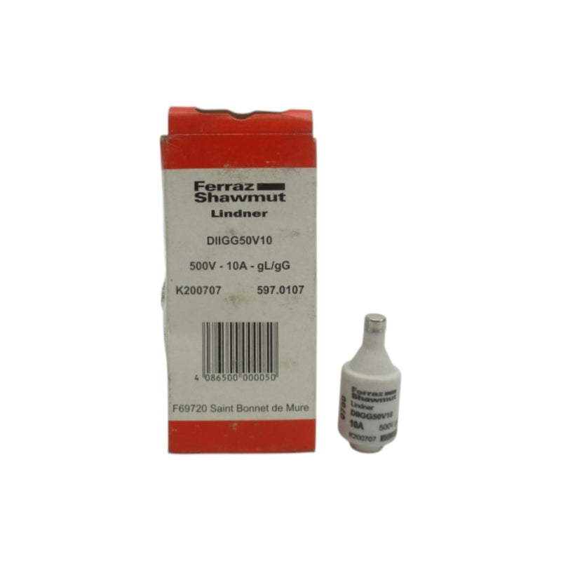 FERRAZ SHAWMUT DIIGG50V10 500V 10A (PKG OF 5) (WH/RD) NSMP