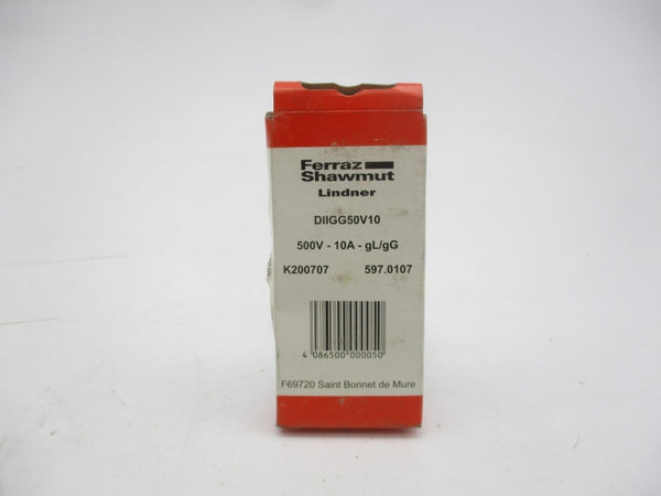 FERRAZ SHAWMUT DIIGG50V10 500V 10A (PKG OF 5) (WH/RD) NSMP