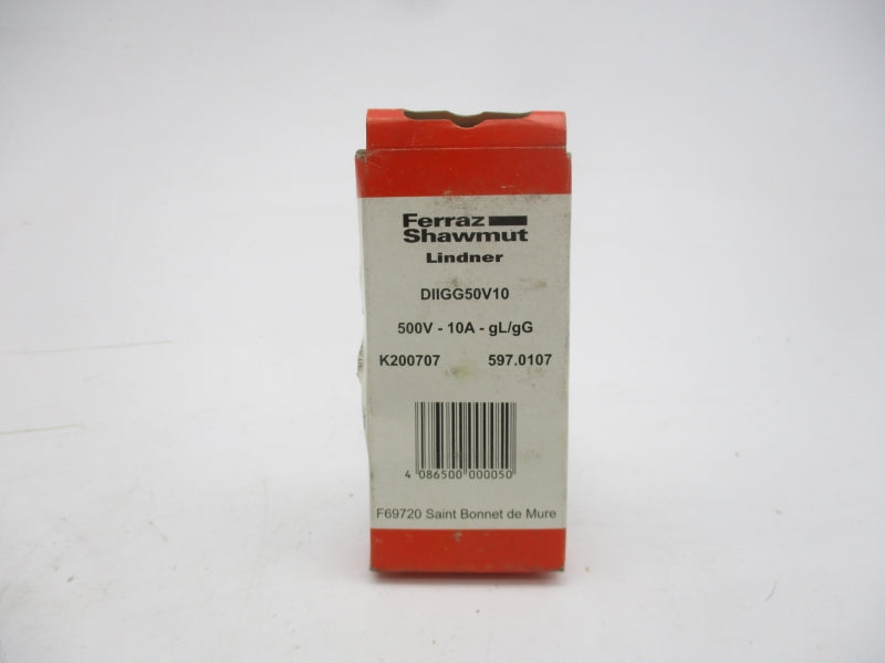FERRAZ SHAWMUT DIIGG50V10 500V 10A (PKG OF 5) (WH/RD) NSMP