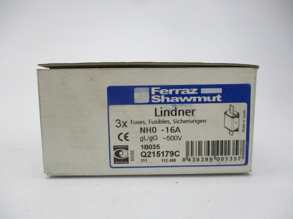 FERRAZ SHAWMUT NH0-16A 500V 16A (PKG OF 3) NSMP