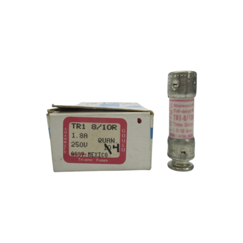 GOULD SHAWMUT TR1-8/10R 250VAC 1-8/10A (PKG OF 4) (WH/PK) NSMP