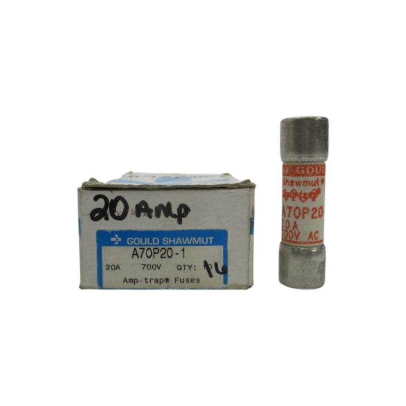 GOULD SHAWMUT A70P20-1 700VAC 20A (PKG OF 6) (WH/OR) NSMP