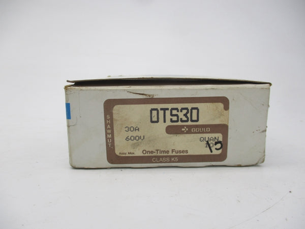 GOULD SHAWMUT OTS30 600VAC 30A (PKG OF 5) (WH/BR) NSMP