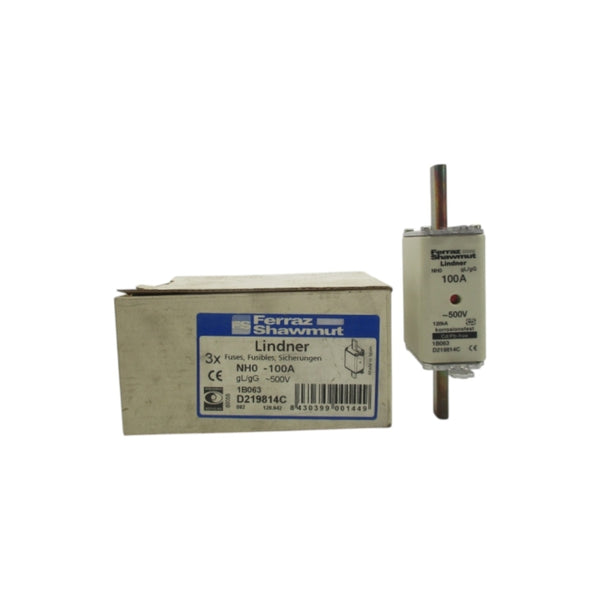 FERRAZ SHAWMUT NH0-100A 1B063 500V 100A (PKG OF 3) NSMP