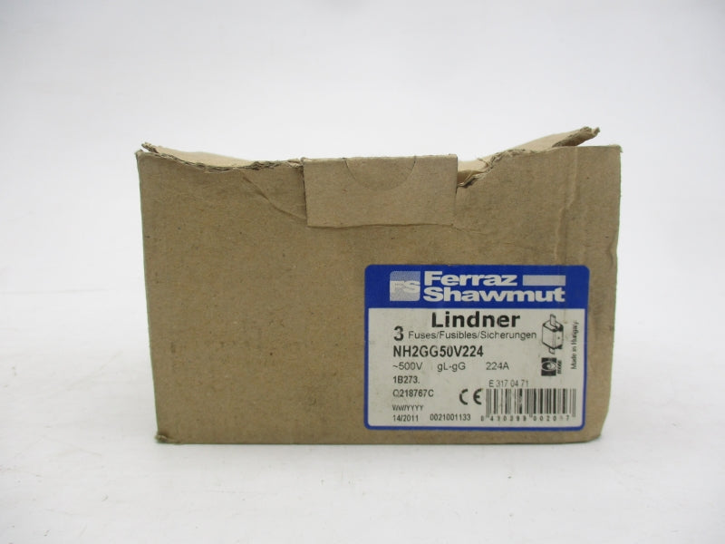 FERRAZ SHAWMUT NH2GG50V224 500V 224A (PKG OF 3) NSMP