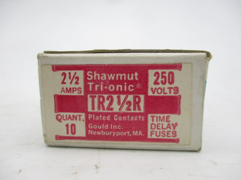 GOULD SHAWMUT TR2-1/2R 250VAC 2-1/2A (PKG OF 10) (WH/PK) NSMP