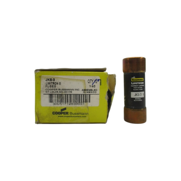 BUSSMANN JKS-3 600VAC 3A (PKG OF 7) (YL/BLK) NSMP