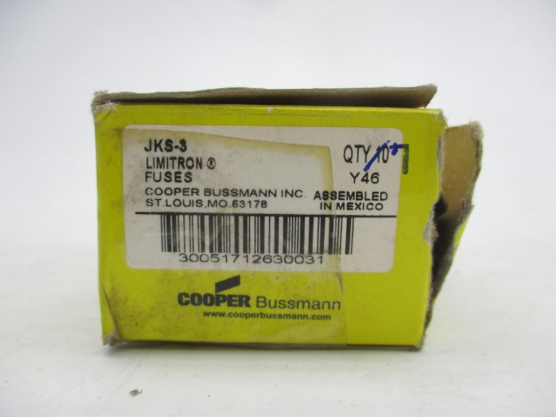 BUSSMANN JKS-3 600VAC 3A (PKG OF 7) (YL/BLK) NSMP