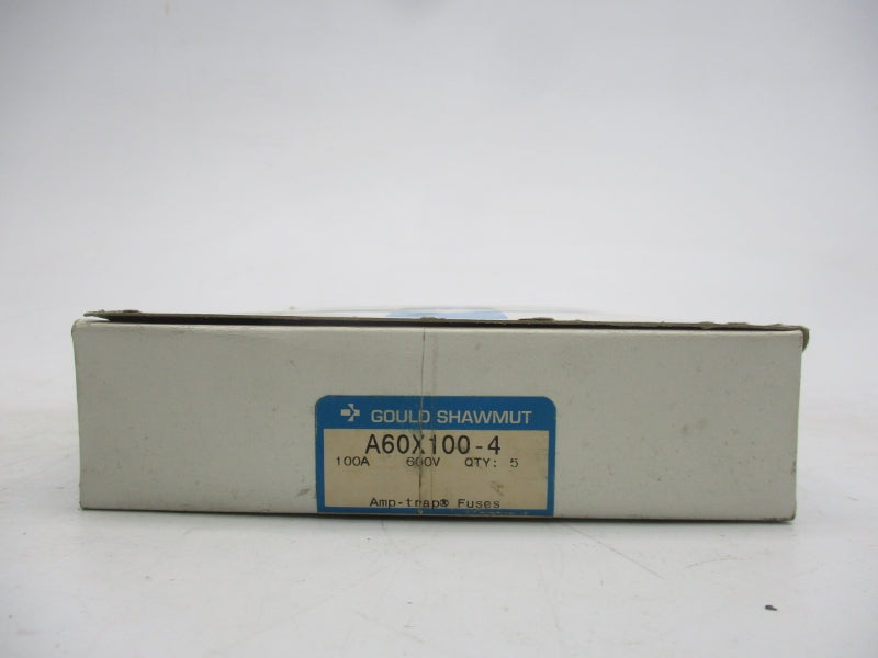 GOULD SHAWMUT A60X100-4 600VAC 100A (PKG OF 5) (WH/OR) NSMP