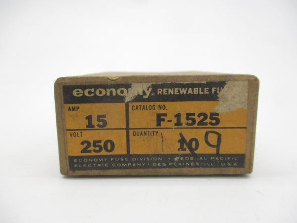 FEDERAL PACIFIC ELECTRIC F-1525 250VAC 15A (PKG OF 9) NSMP
