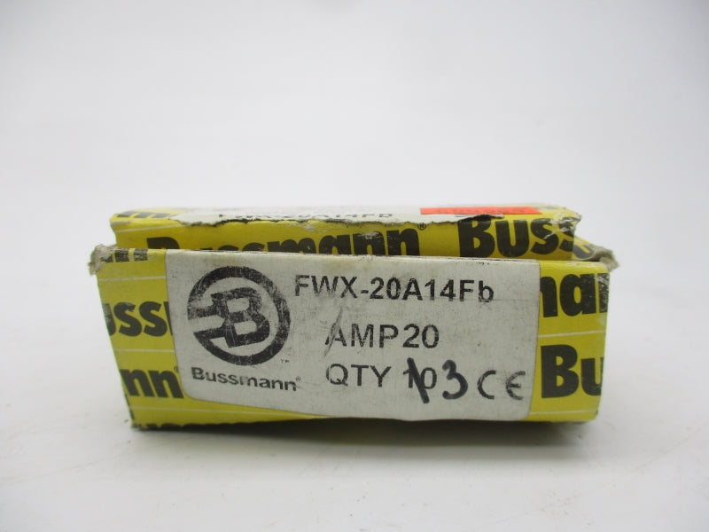 BUSSMANN FWX-20A14FB 250VAC 20A (PKG OF 3) (YL/WH) NSMP