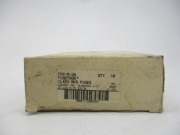 BUSSMANN FRS-R-20 600VAC 20A (PKG OF 10) (WH/PK) NSMP
