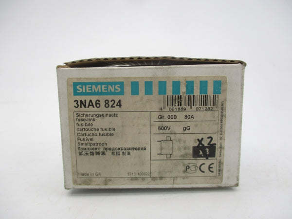 SIEMENS 3NA6824 500V 80A (PKG OF 2) NSMP