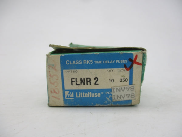 LITTELFUSE FLNR2 250VAC 2A (PKG OF 10) (GR/BL) NSMP