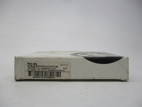 BUSSMANN FWH-60A 500VAC 60A (PKG OF 5) (WH/WH) NSMP
