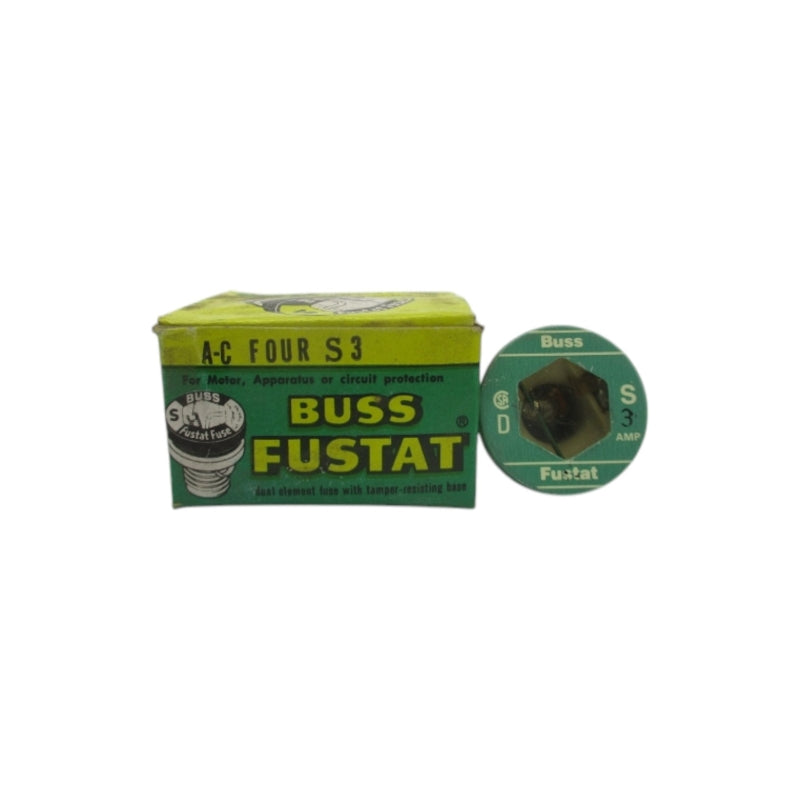 BUSSMANN S3 125VAC 3A (PKG OF 4) (GR/GR) NSMP