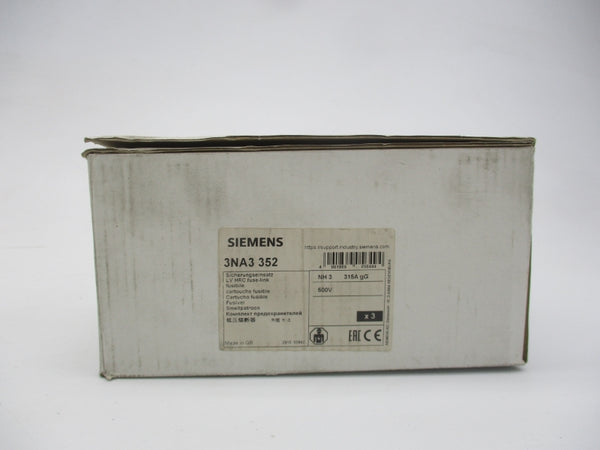 SIEMENS 3NA3352 500VAC 315A (PKG OF 3) NSMP