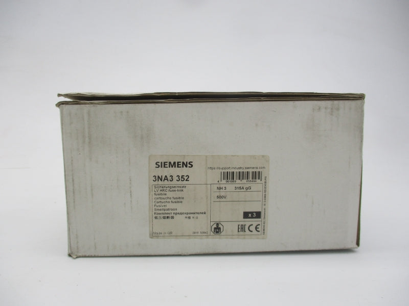 SIEMENS 3NA3352 500VAC 315A (PKG OF 3) NSMP