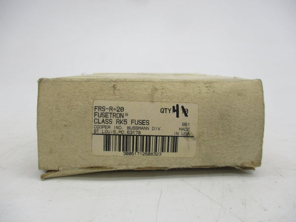 BUSSMANN FRS-R-20 600VAC 20A (PKG OF 4) (WH/PK) NSMP