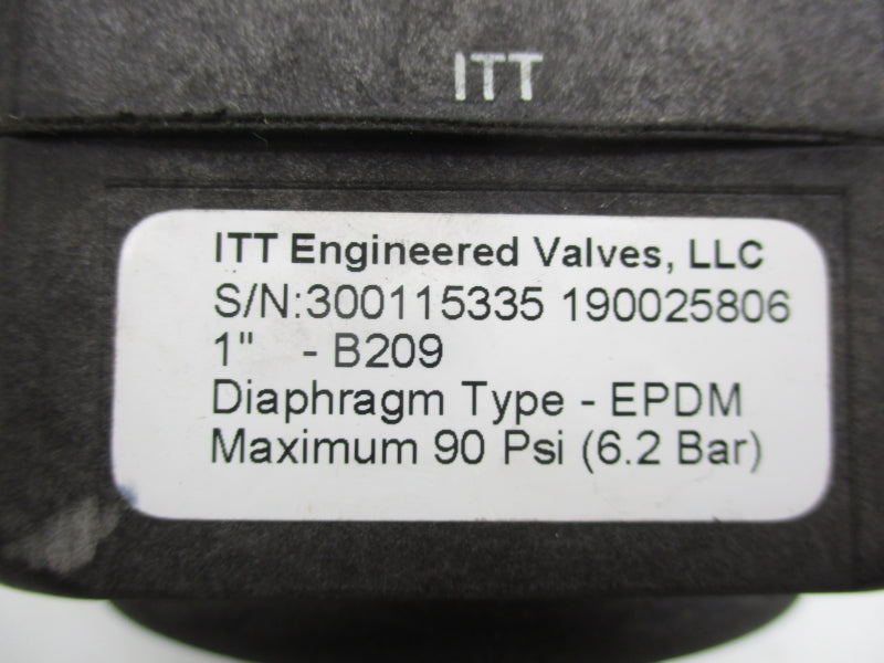 ITT ENGINEERED 1-N-EPDM-B209 90PSI 1" NSNP