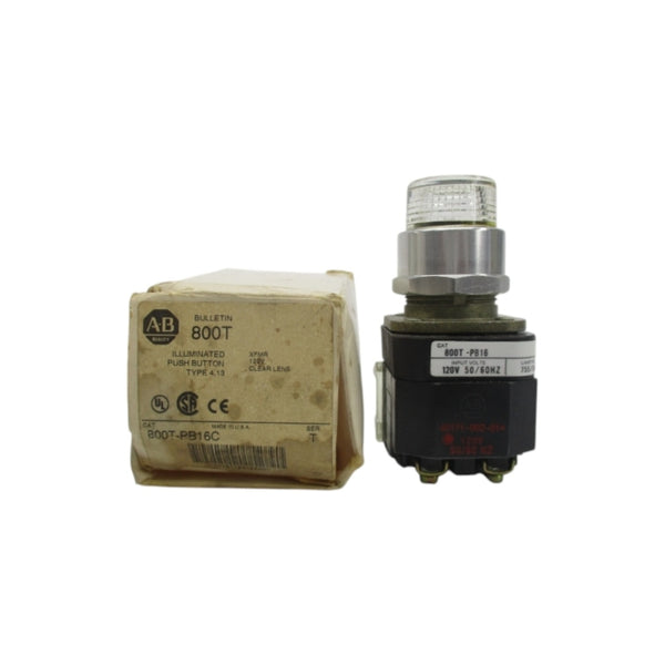 ALLEN BRADLEY 800T-PB16C SER. T 120V (WH) NSMP