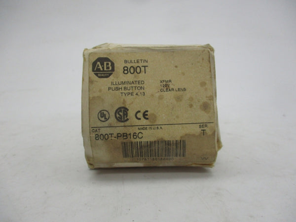 ALLEN BRADLEY 800T-PB16C SER. T 120V (WH) NSMP