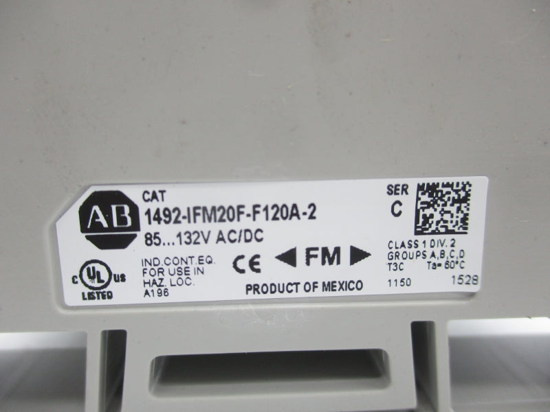 ALLEN BRADLEY 1492-IFM20F-F120A-2 SER. C 85-132VAC NSNP