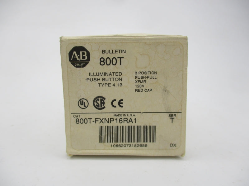 ALLEN BRADLEY 800T-FXNP16RA1 SER. T 120V (WH) NSMP