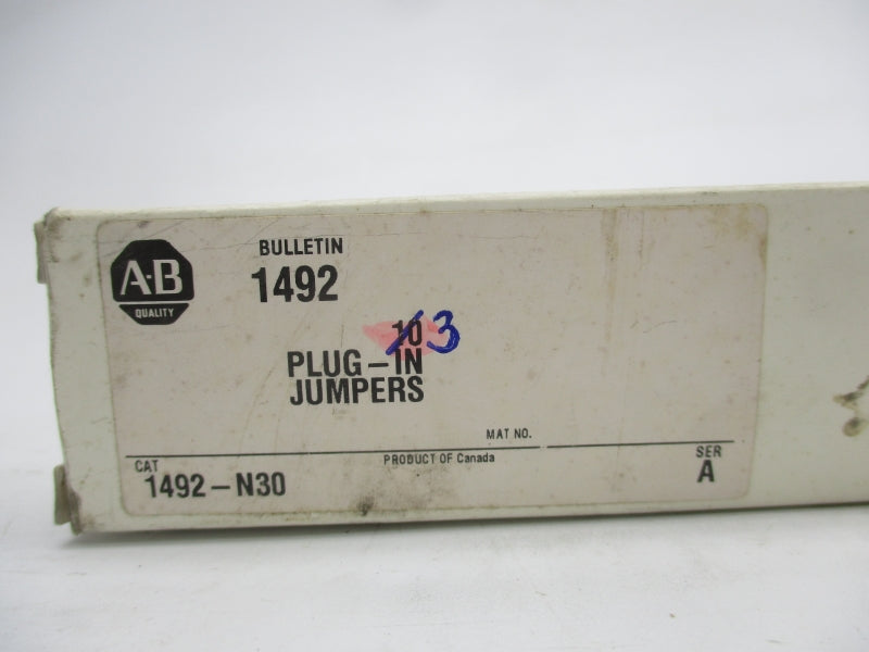 ALLEN BRADLEY 1492-N30 SER. A (PKG OF 3) NSMP