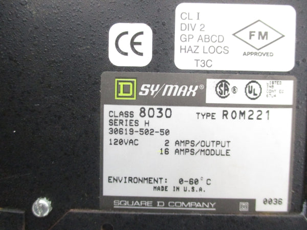 SQUARE D 8030ROM221 SER. H 120VAC 16A UNMP