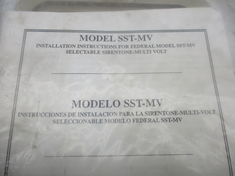 FEDERAL SIGNAL SST-MV NSMP