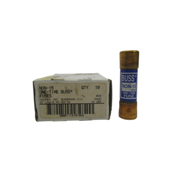 BUSSMANN NON-15 250VAC 15A (PKG OF 10) (WH/BL) NSMP