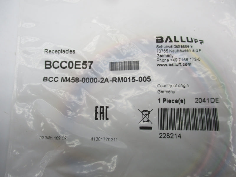 BALLUFF BCC0E57 BCCM458-0000-2A-RM015-005 NSMP