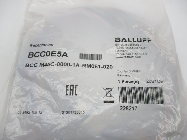 BALLUFF BCC0E5A BCCM45C-0000-1A-RM081-020 NSMP