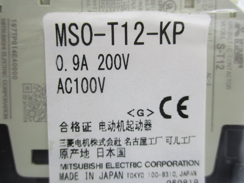 MITSUBISHI ELECTRIC MSO-T12-KP 100VAC 0.9A NSMP