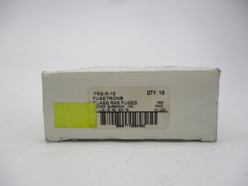 BUSSMANN FRS-R-15 600VAC 15A (PKG OF 10) (WH/BLK) NSMP