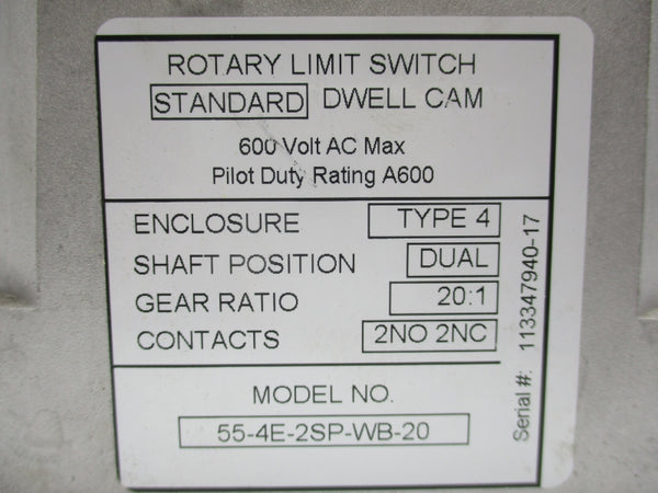 HUBBELL 55-4E-2SP-WB-20 600VAC NSNP