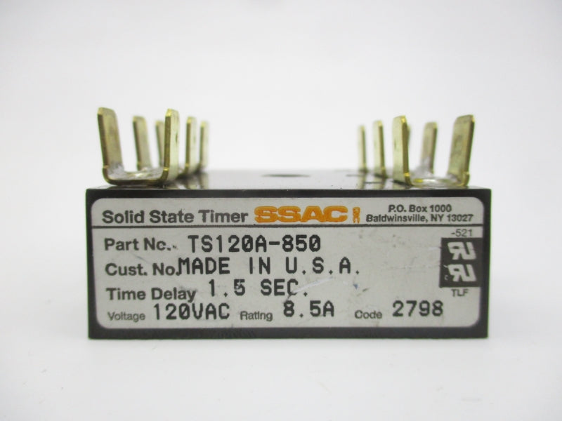 SSAC TS120A-850 120VAC 8.5A 1.5S UNMP