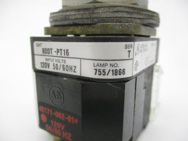ALLEN BRADLEY 800T-PT16 SER. T 120V NSNP