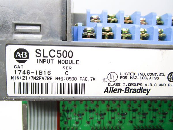 ALLEN BRADLEY 1746-IB16 SER. C 10-30VDC (NO DOOR) UNMP