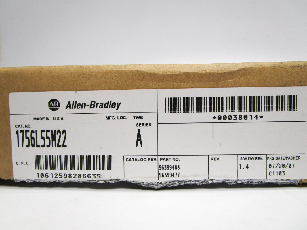 ALLEN BRADLEY 1756-L55M22 SER. A F/W 1.4 NSMP