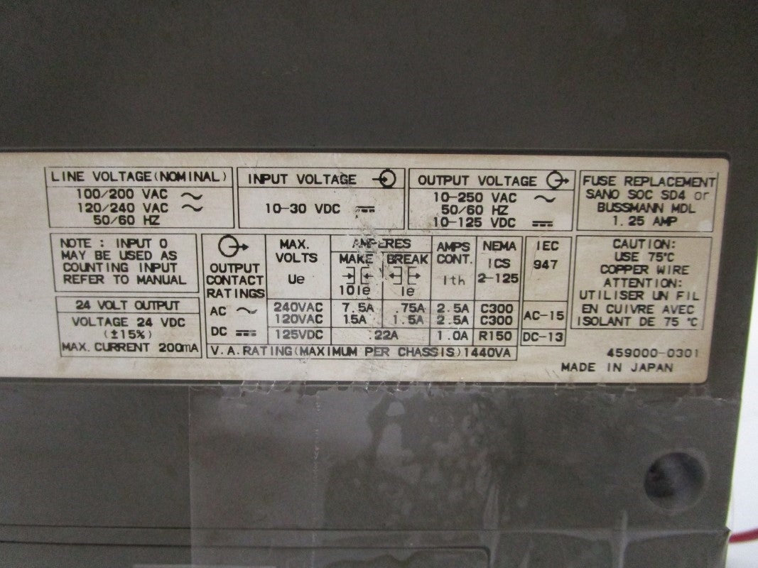 ALLEN BRADLEY 1747-L40C SER. C F/W 6 10-30VDC 15A UNMP